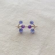 矢車草のつぶつぶピアス K10