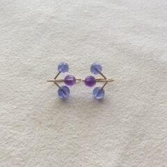 矢車草のつぶつぶピアス K10