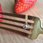 1.0ct大粒ブリオレットのブラウンダイヤネックレスK18