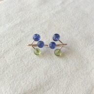 ブルーベリーなつぶつぶピアス K10