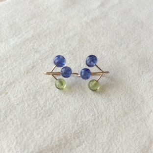ブルーベリーなつぶつぶピアス K10