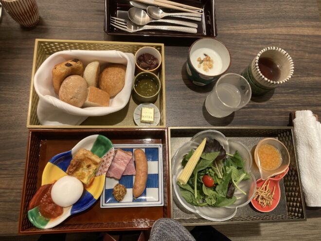 湯布院での朝食
