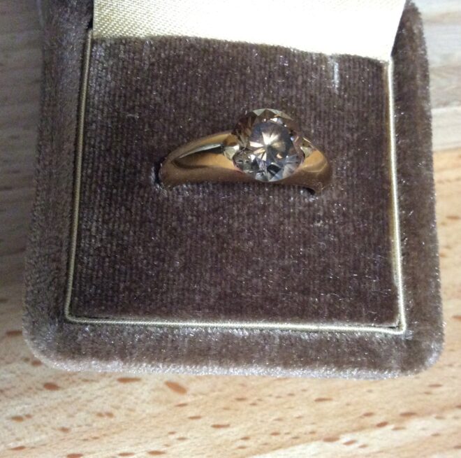 1.92ctブラウンダイヤのK18ピンクゴールドのリング