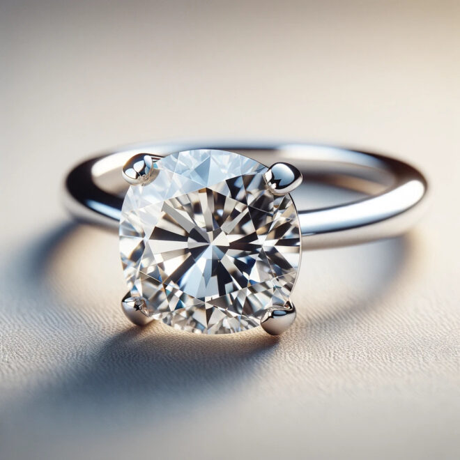 ちょっと大きめのダイヤモンドリング