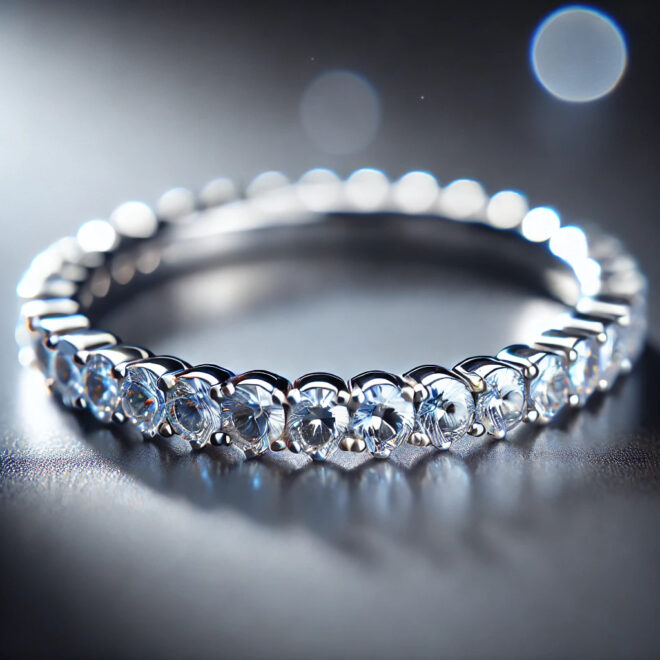 ダイヤモンドのフルエタニティリングのイメージ図