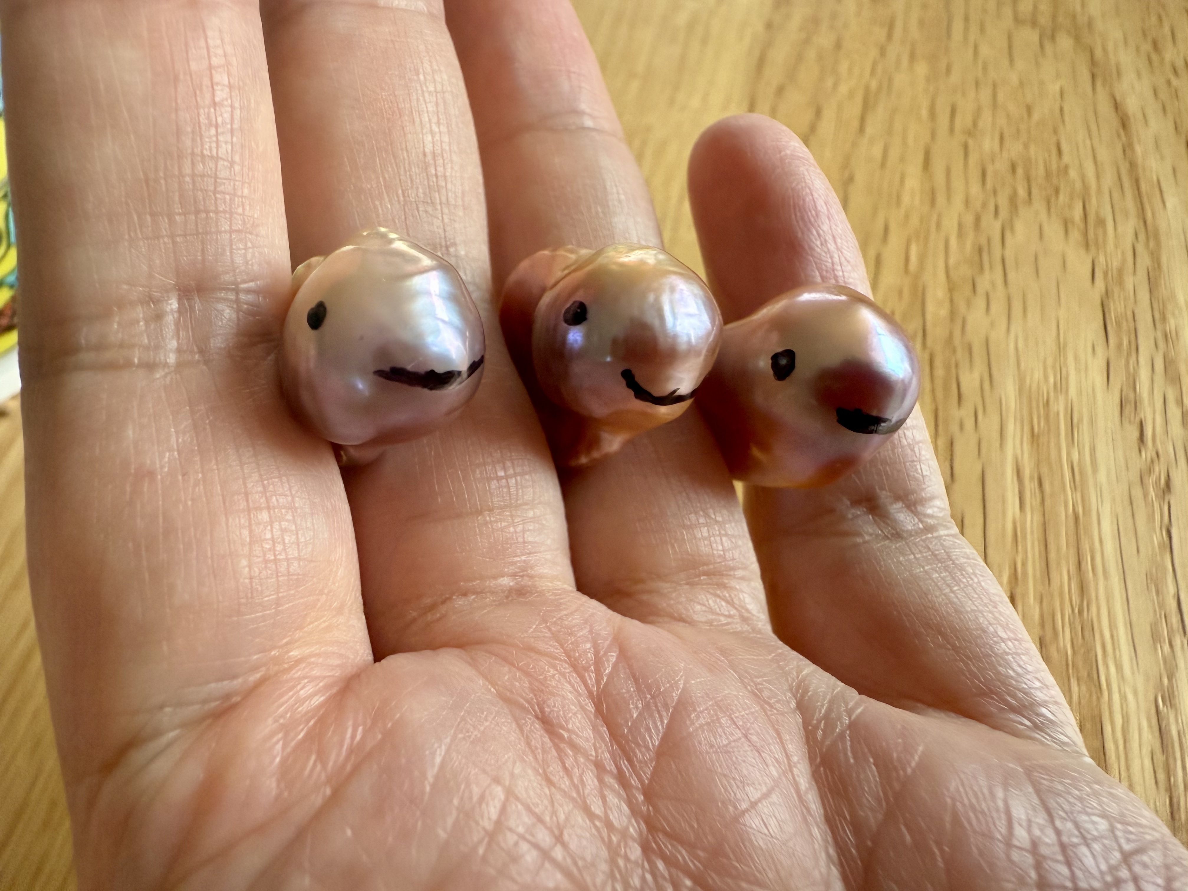 オイスターバロックを金魚?おたまじゃくし?にしようと試みる